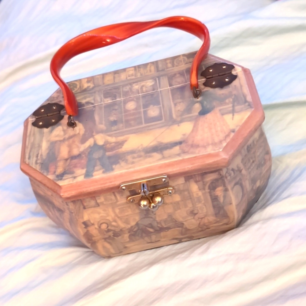 Vintage Anton Peck Wooden Purse